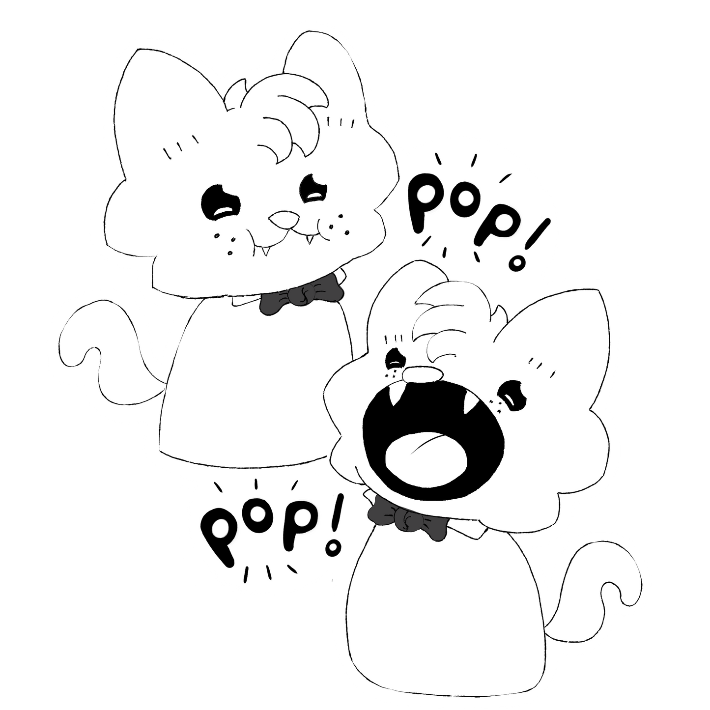 Scrunkle Pop Cat Sticker