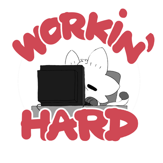 Scrunkle Working Hard Sticker