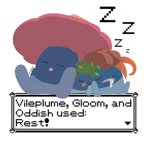 Oddish Line Sleepy Sticker