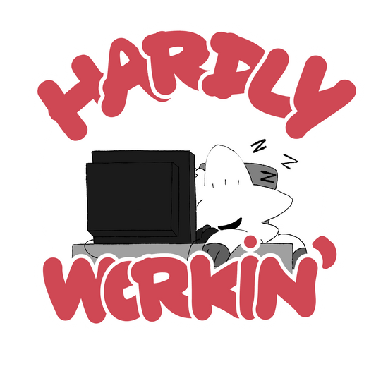 Scrunkle Hardly Working Sticker
