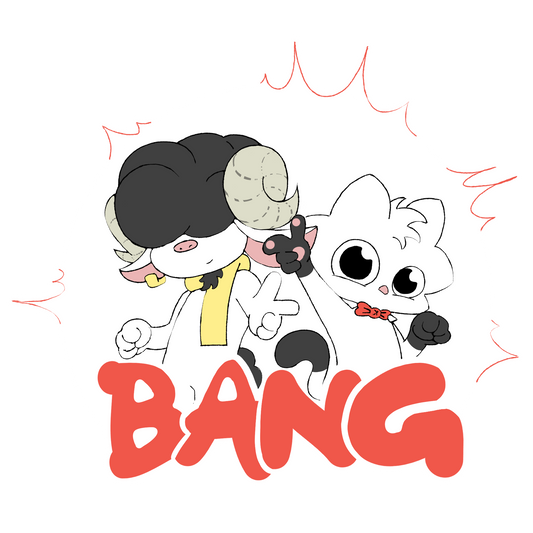 Scrunkle and Moofy Bang Sticker