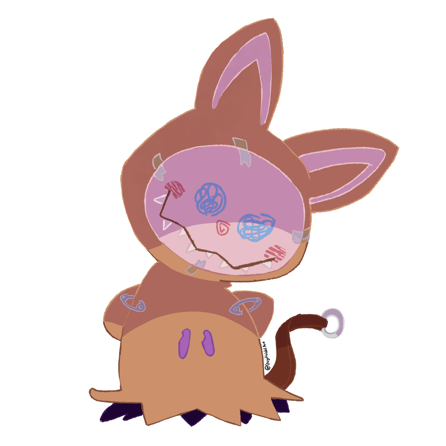 Labubu Mimikyu Sticker