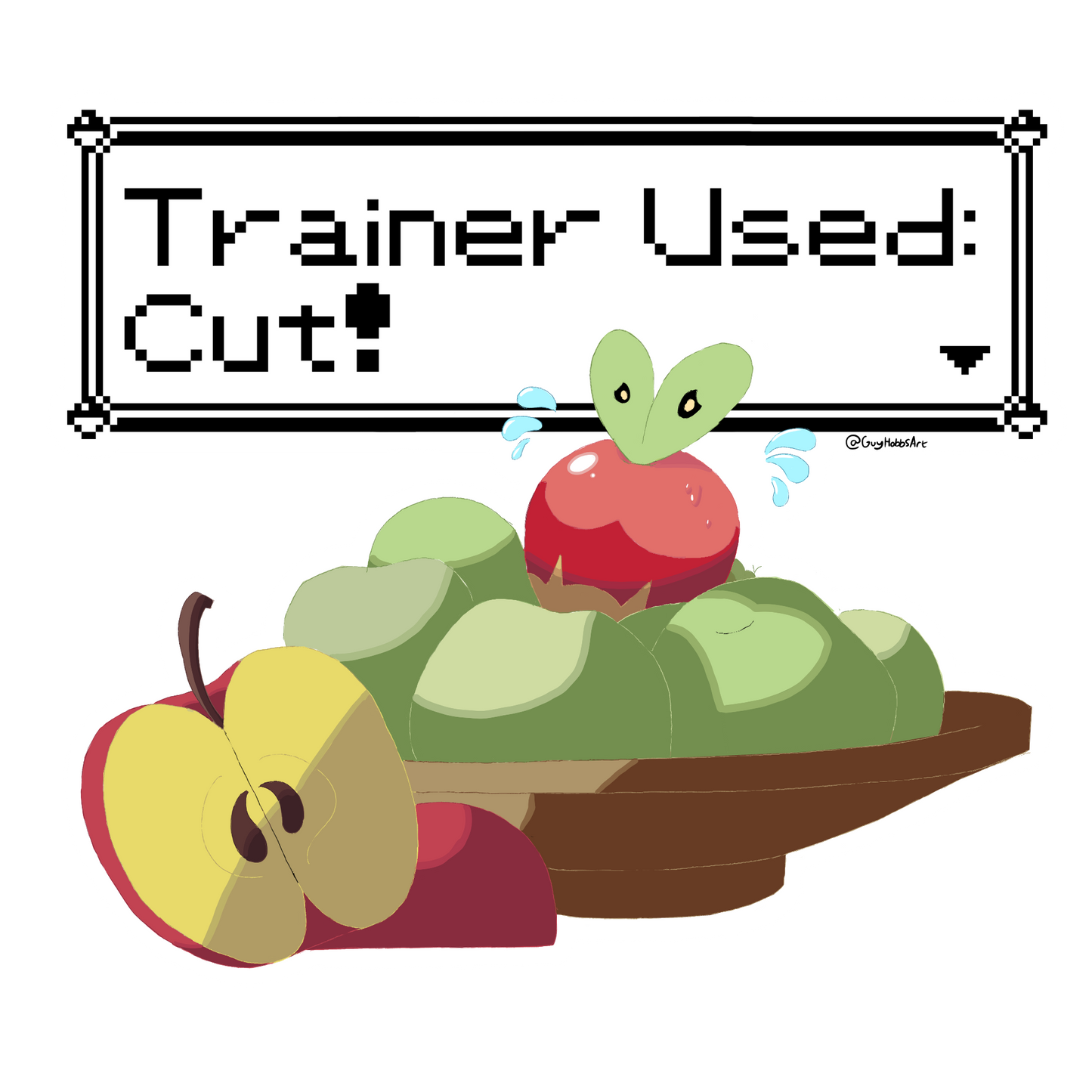 Applin Scared Sticker