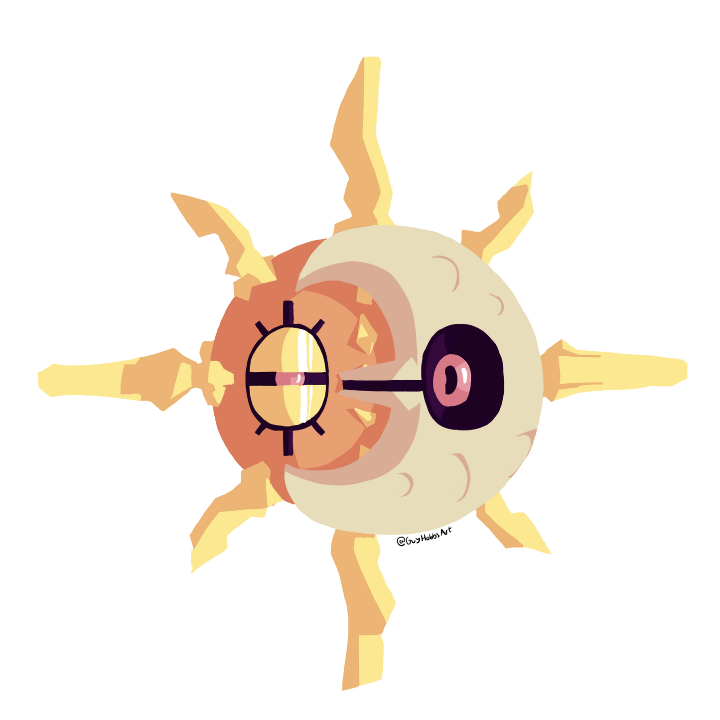 Solrock and Lunatone Eclipse Sticker