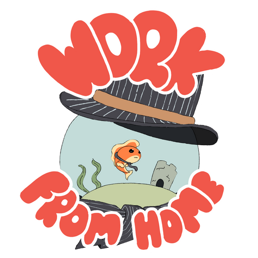 Fish Work From Home Sticker